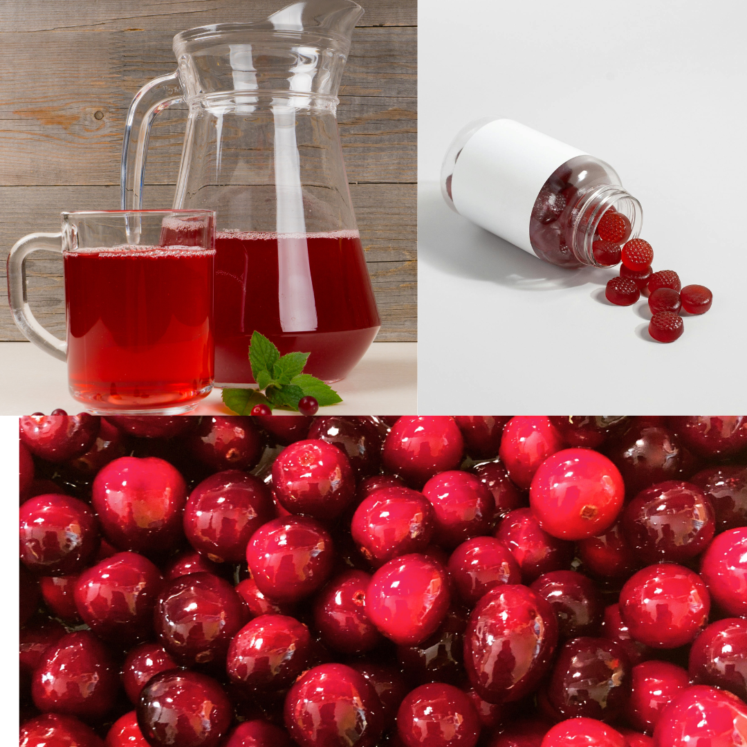 Cranberries and D-mannose supplements for UTI prevention.