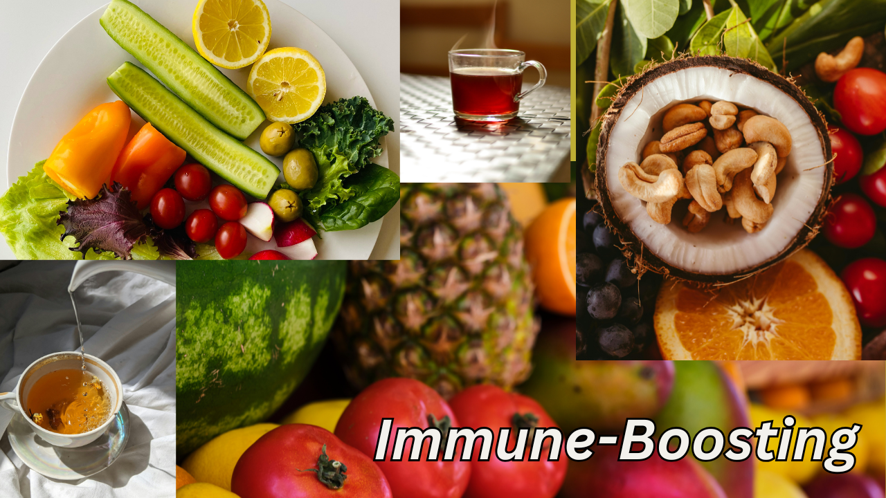 Healthy foods and supplements for boosting immunity naturally.”